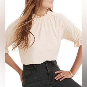 Madewell M Clipdot Ruffle Top